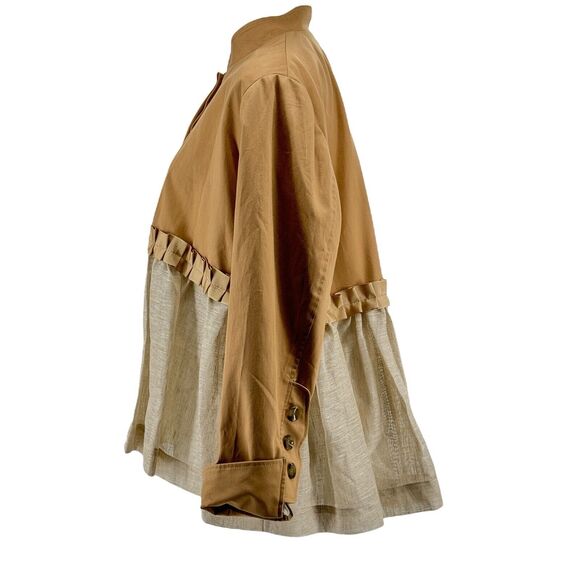 Ann Everett Women's Linen Emperor Jacket Classic Natural Layering Lagenlook OS - Picture 3 of 7